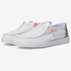 HEY DUDE WENDY BOHO CROCHET SLIP-ON LOAFER SHOES WOMEN'S SIZE 8